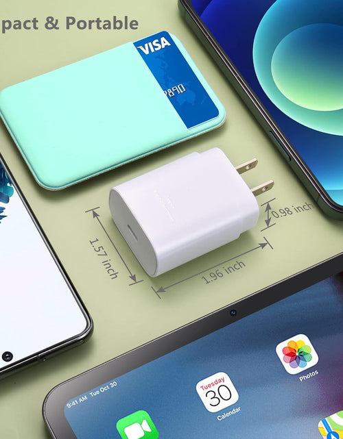 Load image into Gallery viewer, USB C Charger Block,  25W Super Fast Charger Type C Charging Block Compatible Iphone 15/14/13 Pro/12 Mini/11 Pro Max/Xs/Xr/Se/Ipad Pro, Samsung S23/S22 Ultra/S21 Plus/S20 FE-3 Pack White
