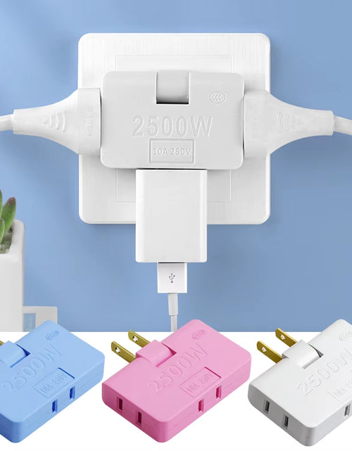 Load image into Gallery viewer, 3-Port Rotatable US Plug Adapter – Compact Power, Anywhere You Go
