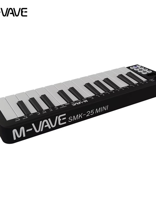 Load image into Gallery viewer, Smk-25Mini MIDI Keyboard Rechargeable 25-Key MIDI Control Keyboard Instrument Mini Portable USB Keyboard MIDI Controller
