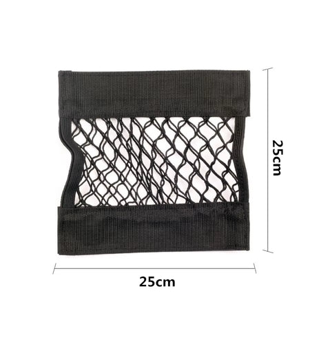 Car Back Rear Mesh Trunk Seat Elastic String Net Magic Sticker Universal Storage Bag Pocket Cage Auto Organizer Seat Back Bag