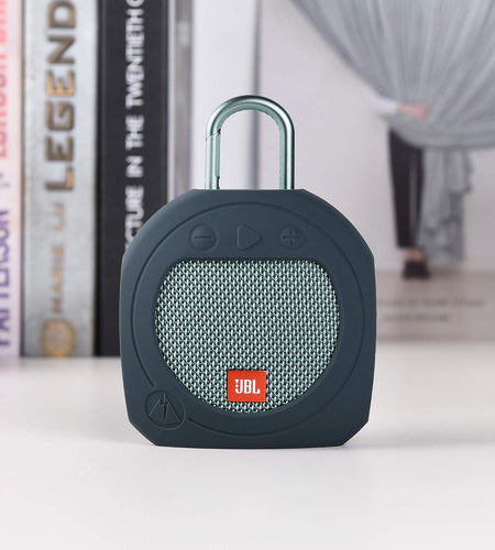 Protective Silicone Stand up Carrying Case for JBL Clip 3 Waterproof Portable Speaker(Blue)