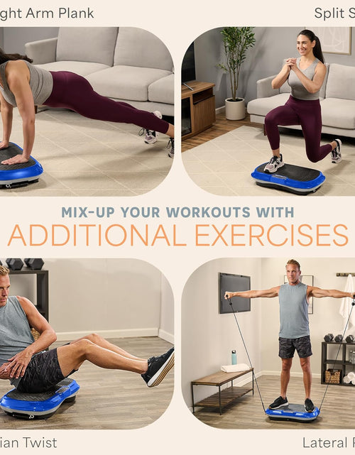 Load image into Gallery viewer, Vibration Plate Exercise Machine Silver- Whole Body Workout Vibration Fitness Platform W/ Loop Bands - Home Training Equipment - Remote, Balance Straps, Videos &amp; Manual
