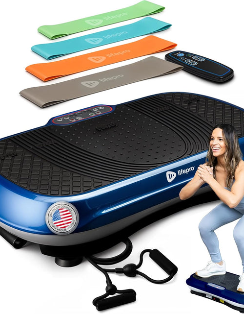Load image into Gallery viewer, Vibration Plate Exercise Machine Silver- Whole Body Workout Vibration Fitness Platform W/ Loop Bands - Home Training Equipment - Remote, Balance Straps, Videos &amp; Manual

