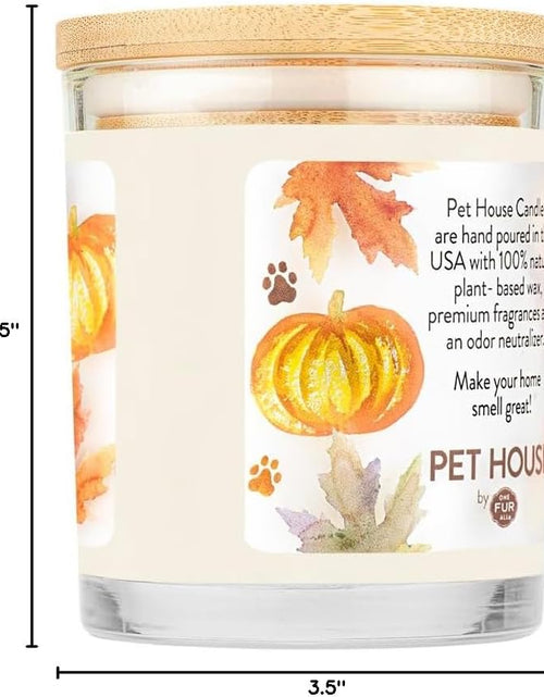 Load image into Gallery viewer, - 100% Natural Soy Wax Candle - Pet Odor Eliminator, up to 60 Hours Burn Time, Non-Toxic, Eco-Friendly Reusable Glass Jar Scented Candles – Pumpkin Spice - Pack of 2
