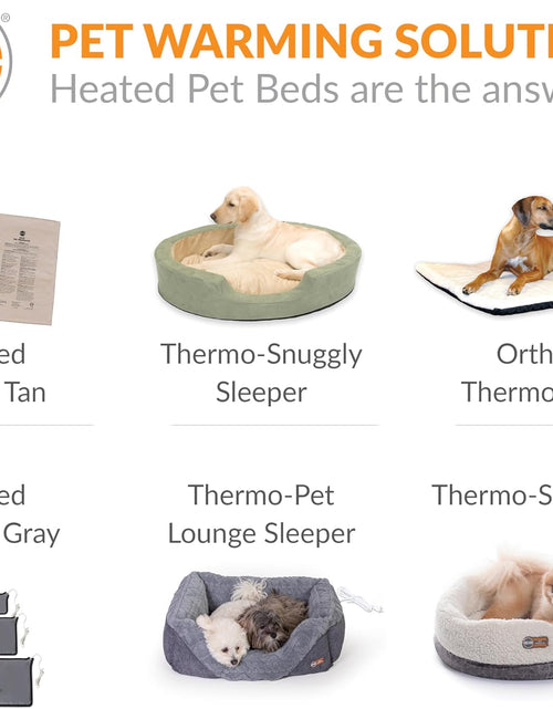 Load image into Gallery viewer, Heated Pet Bed Warmer Waterproof Pet Heating Pad for Cat Beds and Dog Beds, Tan X-Large

