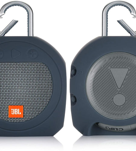 Protective Silicone Stand up Carrying Case for JBL Clip 3 Waterproof Portable Speaker(Blue)