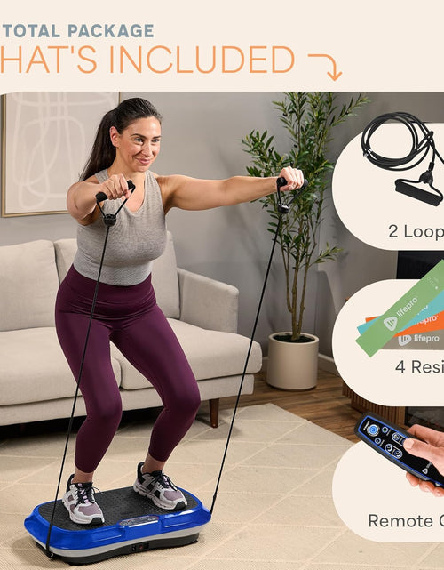 Load image into Gallery viewer, Vibration Plate Exercise Machine Silver- Whole Body Workout Vibration Fitness Platform W/ Loop Bands - Home Training Equipment - Remote, Balance Straps, Videos &amp; Manual
