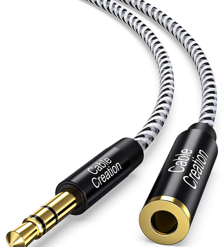 3.5Mm Headphone Extension Cable,  3.5Mm Male to Female Stereo Audio Cable for Phones, Headphones, Speakers, Tablets, Pcs, MP3 Players and More, (10Ft/3M)