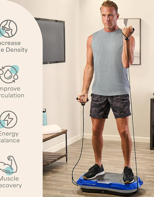 Load image into Gallery viewer, Vibration Plate Exercise Machine Silver- Whole Body Workout Vibration Fitness Platform W/ Loop Bands - Home Training Equipment - Remote, Balance Straps, Videos &amp; Manual
